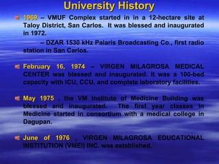 history of midwifery in the philippines|Virgen Milagrosa University Foundation : The History.